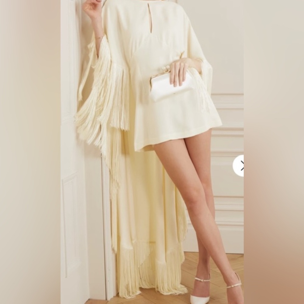 Taller Marmo White/Cream 1970 Fringe Dress